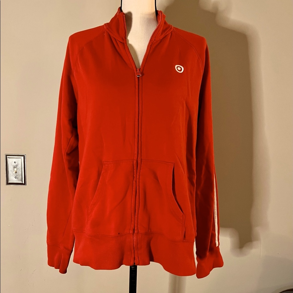 Target Employee Red Bullseye Zip Up Jacket Size Medium